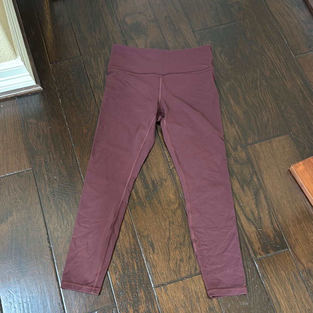 Athleta burgundy elation 7/8 tights